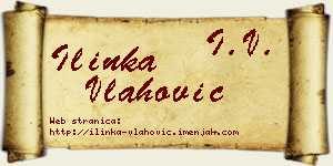Ilinka Vlahović vizit kartica